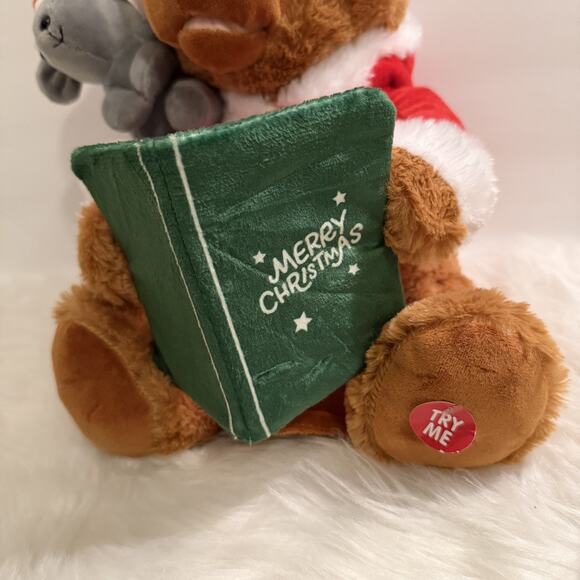 Animated Christmas Storytelling Bear & Mouse Twas the Night Before Christmas - Picture 5 of 10